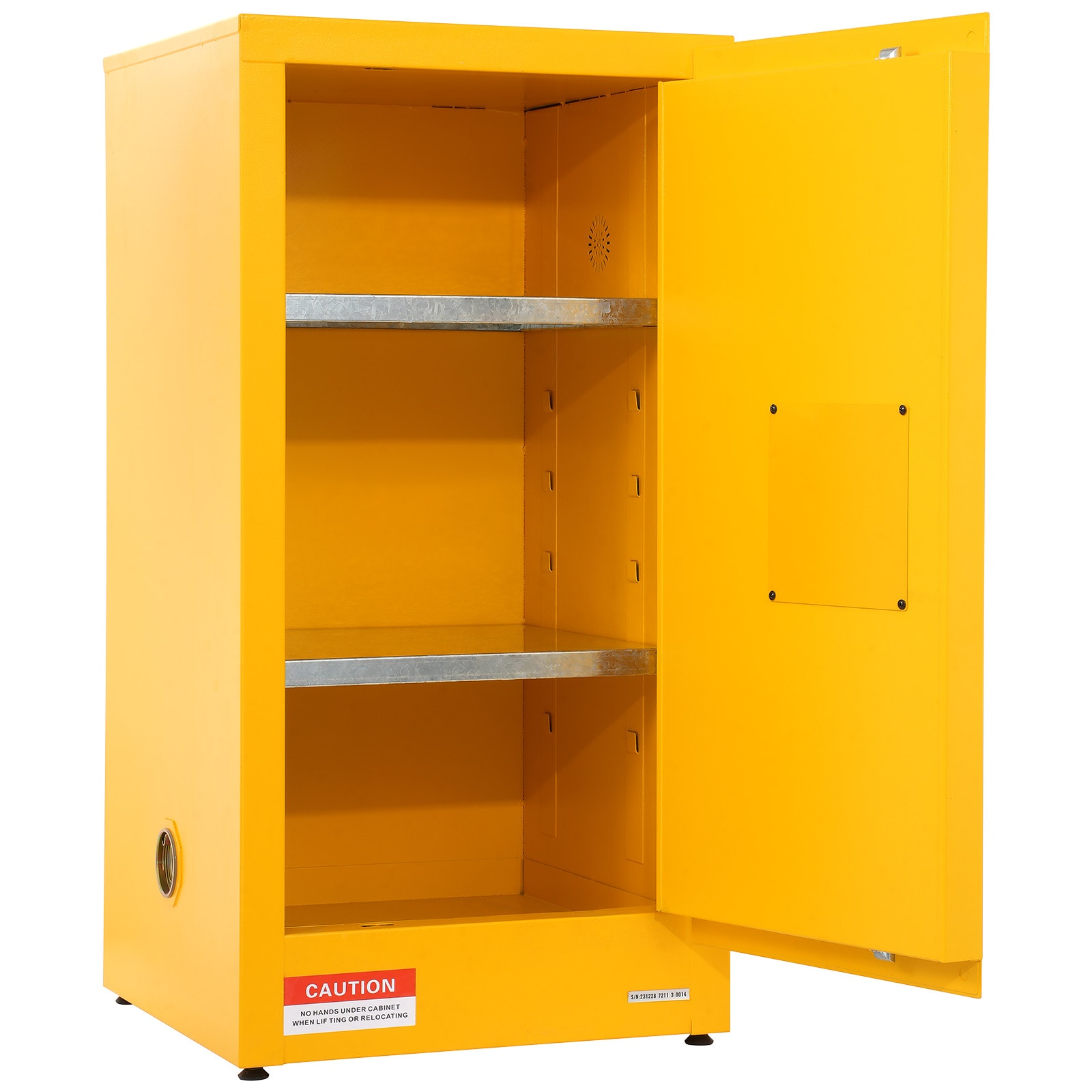 Flammable Storage Cabinet Galvanized Steel Safety Unit With Shelf_voghion.com